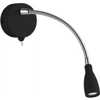 Searchlight - Wandlampe Wandleuchte Leselampe schwarz led Schlafzimmerlampe flexibel h 24 cm von SEARCHLIGHT