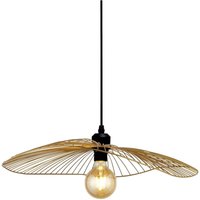 Searchlight Wave Deckenleuchte, umwandelbar in Deckenleuchte, Schwarz und Goldfarbenes Metall von SEARCHLIGHT