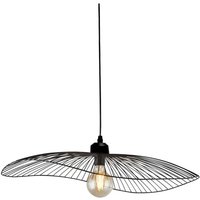 Searchlight Wave Deckenleuchte, umwandelbar in Deckenleuchte, schwarzes Metall von SEARCHLIGHT