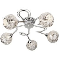 Souk - 5 Light Multi Arm Decken Semi Flush Light Chrom mit Laubsägearbeiten, G9 - Searchlight Souk - 5 Light Multi Arm Decken Semi Flush Light Chrom mit Laubsägearbeiten, G9 - Searchlight von SEARCHLIGHT