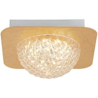 Suchscheinwerfer Celestia 1 Light Square led Deckenleuchte - Blattgold mit klarem Acryl von SEARCHLIGHT