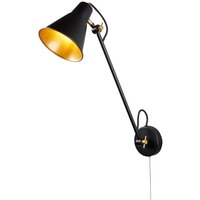 Suchscheinwerfer verstellbare Wandhalterung 1 Light Matt Black Gold Suchscheinwerfer verstellbare Wandhalterung 1 Light Matt Black Gold von SEARCHLIGHT