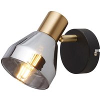 Searchlight - Wandleuchte Spotlampe Flurleuchte E14 Rauchglas Stahl messing schwarz h 17 cm Searchlight - Wandleuchte Spotlampe Flurleuchte E14 Rauchglas Stahl messing schwarz h 17 cm von SEARCHLIGHT