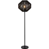 Wicker 1 Light Stehleuchte, Black Wicker - Searchlight von SEARCHLIGHT