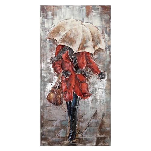 SEART Recycling Handgemalt Bild 3D - Metal - Frau im Regen - Regenschirm XXL 60x120cm SEART Recycling Handgemalt Bild 3D - Metal - Frau im Regen - Regenschirm XXL 60x120cm von SEART