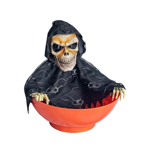 Animierte Halloween Süßigkeitsschale Mit Totenkopf Süßigkeitshalter Mit Schreiendem Totenkopf Und Bewegungssensor Für Süßes Oder Saures. Animierte Halloween Dekorationen. Schreiender Totenkopf von SEARUB