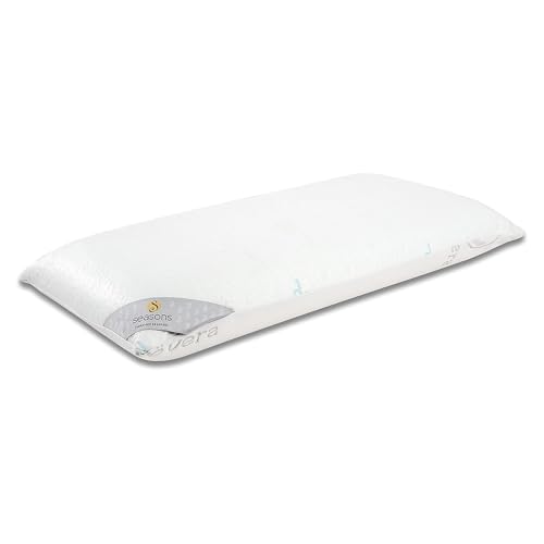 Season, 100% viskoelastisches Kopfkissen, 70 cm, kaltes Garn, für den Sommer, Aloe Vera-Gesicht, milbendicht und antiallergisch von SEASONS DESCANSO SELECTO