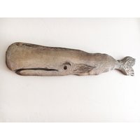 Treibholz 46 „Wal Holz Fisch 2D Skulptur Strand Décor Von Seastyle von SEASTYLE