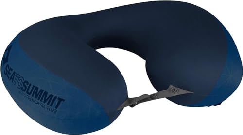 Sea to Summit - Aeros Premium Lendenkissen - Aufblasbares Stützkissen - Entlastung des unteren Rückens - Polyestergewebe 50D - Kompakte Reisetasche - Arbeit, Reisen & Autofahrten - Navy Blue - 93 g von Sea to Summit