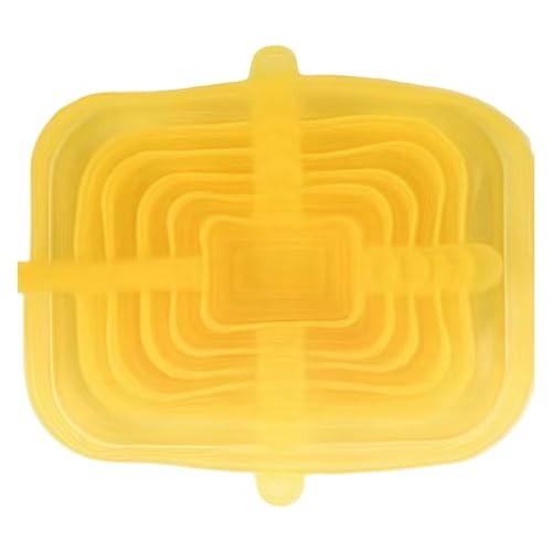 6 Pack Silicon Square Food Container Deckel Benutzerfreundlich Versiegelter Siegelabdeckungsabdeckungen Küchenlager Silikonabdeckungen Luftdichtes Lebensmittel von SEAYACK