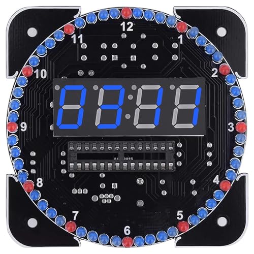 Elektronisches Löt-Projekt-Set, Zeit- und Temperaturanzeige, ideal für Bildungs- und Heimwerker-Enthusiasten, elektronisches Uhren-Set Elektronisches Löt-Projekt-Set, Zeit- und Temperaturanzeige, ideal für Bildungs- und Heimwerker-Enthusiasten, elektronisches Uhren-Set von SEAYACK