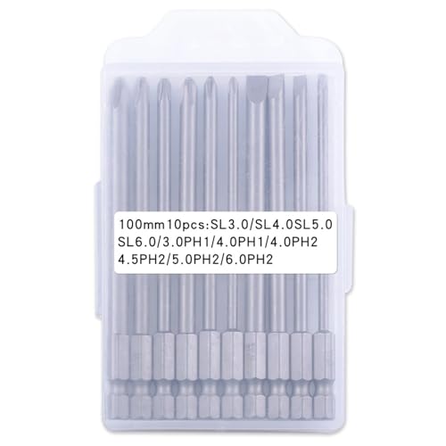 Multifunktionales 10-teiliges langes Schraubendreher-Bitkopf-Set, 100 mm, geeignet für Elektrowerkzeug-Zubehör, Heim- und Werkstattgebrauch, Schraubendreher-Bit Multifunktionales 10-teiliges langes Schraubendreher-Bitkopf-Set, 100 mm, geeignet für Elektrowerkzeug-Zubehör, Heim- und Werkstattgebrauch, Schraubendreher-Bit von SEAYACK