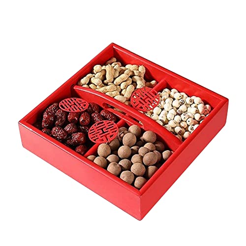 SEAYACK Box Chinesische Geteilte Trockenfrüchte Tablett Ornament für Zuhause Wohnzimmer Süßigkeiten Nuss Melone Fall Halter SEAYACK Box Chinesische Geteilte Trockenfrüchte Tablett Ornament für Zuhause Wohnzimmer Süßigkeiten Nuss Melone Fall Halter von SEAYACK