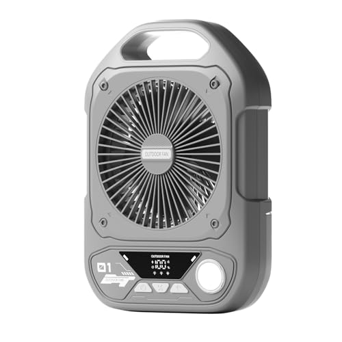 SEAYACK Tragbarer, wiederaufladbarer Ventilator und Licht für Camping und Schreibtisch, geräuscharm und USB-Ladetisch SEAYACK Tragbarer, wiederaufladbarer Ventilator und Licht für Camping und Schreibtisch, geräuscharm und USB-Ladetisch von SEAYACK