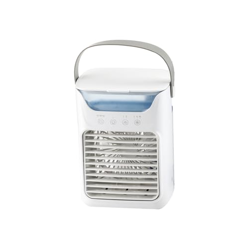 SEAYACK USB Power Air Cooling Fan Kleine Desktop Klimaanlage mit 3 Geschwindigkeitsstufen und 7 LED Licht SEAYACK USB Power Air Cooling Fan Kleine Desktop Klimaanlage mit 3 Geschwindigkeitsstufen und 7 LED Licht von SEAYACK