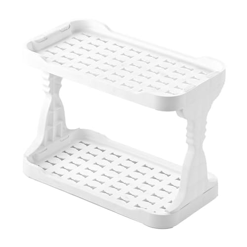 SEAYACK Weiße Doppelschicht Speicher Rack Funktional Double Layer Rack Tragbarer Speicherhalter Für Einen Effizienten Home Speicher SEAYACK Weiße Doppelschicht Speicher Rack Funktional Double Layer Rack Tragbarer Speicherhalter Für Einen Effizienten Home Speicher von SEAYACK