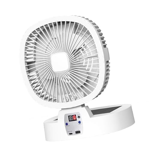 SEAYACK Wiederaufladbarer USB-Ventilator, 5000 mAh, tragbar, zusammenklappbar, mit LED-Licht, Kühlgerät für Schlafzimmer SEAYACK Wiederaufladbarer USB-Ventilator, 5000 mAh, tragbar, zusammenklappbar, mit LED-Licht, Kühlgerät für Schlafzimmer von SEAYACK