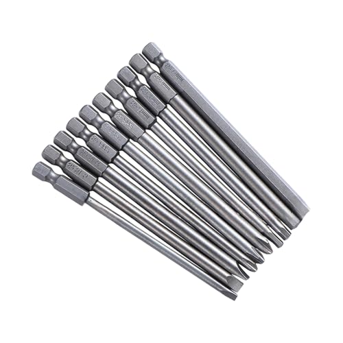 Schraubendreher-Bits aus Stahl, 100 mm lang, flacher Sechskantkopf-Schraubendreher für Heimwerker-Aufgaben, Elektrowerkzeug-Set, 100 mm Schraubendreher-Bits aus Stahl, 100 mm lang, flacher Sechskantkopf-Schraubendreher für Heimwerker-Aufgaben, Elektrowerkzeug-Set, 100 mm von SEAYACK