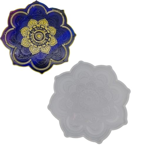 Silikonharzformen Blume Tasse Tablett Form Blumenförmige Formen Silikon für Harzguss von SEAYACK