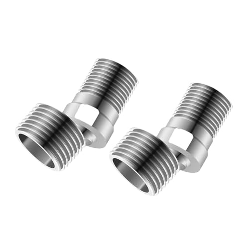 Teleskop Gebogene Füße Dusche Wasserhahn Adapter 360 Grad Einstellbar Abgewinkelt Bents Basis Duschkopf Eckgelenk Enduring Edelstahl Dusche Wasserhahn Adapter für Küchen und Badezimmer von SEAYACK