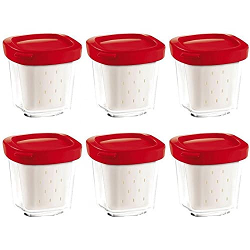 SEB Tefal XF100501 Joghurtbehälter, Rot, 6er Set von SEB