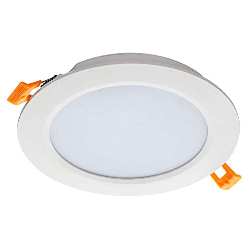 SEBSON® LED Einbaustrahler rund flach 230V, integrierter Treiber, 12W, warmweiß 3000K, Deckenstrahler 870lm, LED Panel Ø168x24mm von SEBSON