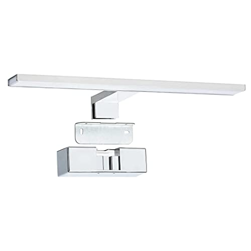 SEBSON® LED Spiegelleuchte 40cm Badezimmer IP44, Spiegel Schrankbeleuchtung + Wandlampe + Klemmleuchte, neutralweiß 4000K 8W 600lm 230V Aluminium, Schminklicht von SEBSON