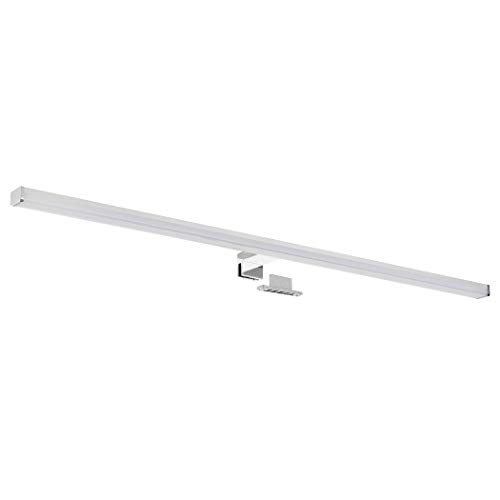 SEBSON® LED Spiegelleuchte 90cm, Bad IP44, Aufbauleuchte + Klemmleuchte, neutralweiß 4000K, 900x98x44mm, 15W 1300lm, Aluminium, Schminklicht von SEBSON