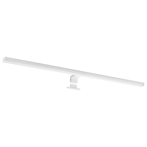 SEBSON® LED Spiegelleuchte 90cm Bad IP44 - Aufbauleuchte + Klemmleuchte, neutralweiß 4000K 15W 1300lm Aluminium - Schminklicht, Spiegellampe Weiß 900x98x44mm von SEBSON