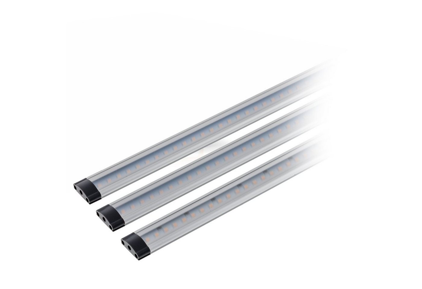 SEBSON Aufbauleuchte LED Lichtleiste 30cm 3er Set, 17W 1250lm warmweiß, dimmbar (Touch) von SEBSON