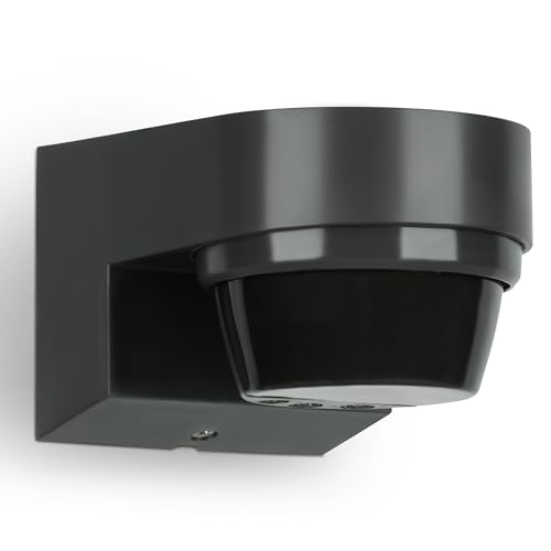 SEBSON Bewegungsmelder Aussen IP65, Aufputz Wand Montage, programmierbar, Infrarot Sensor 240°, Reichweite 8-14m (einstellbar), LED geeignet, 3-Draht von SEBSON