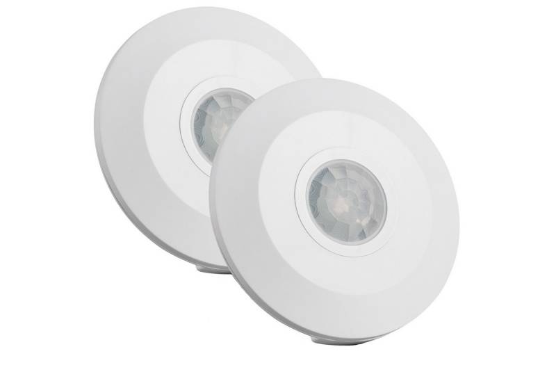 SEBSON Bewegungsmelder Bewegungsmelder Aufputz einstellbar Infrarot LED geeignet - 2er Set von SEBSON