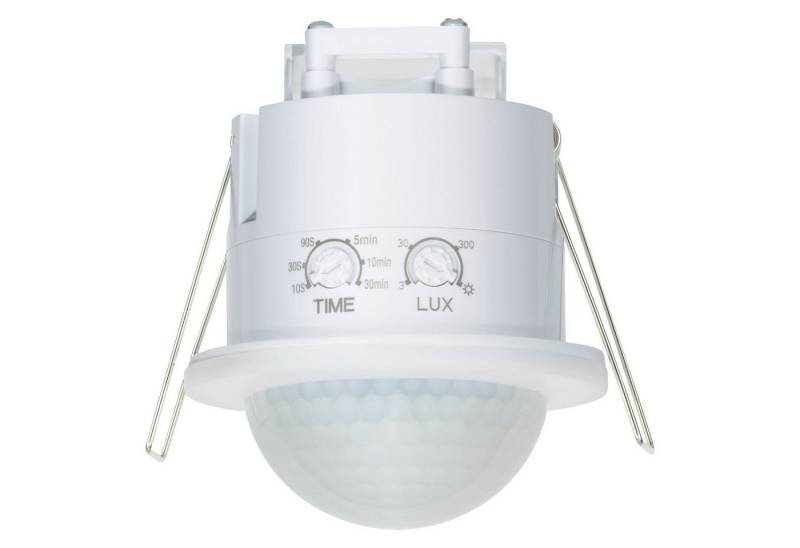 SEBSON Bewegungsmelder Präsenzmelder Unterputz Decke Außen IP54 360° Sensor 20m Reichweite, (1-St), Innen und Außen geeignet, programmierbar, LED geeignet 600W, 3 Draht von SEBSON