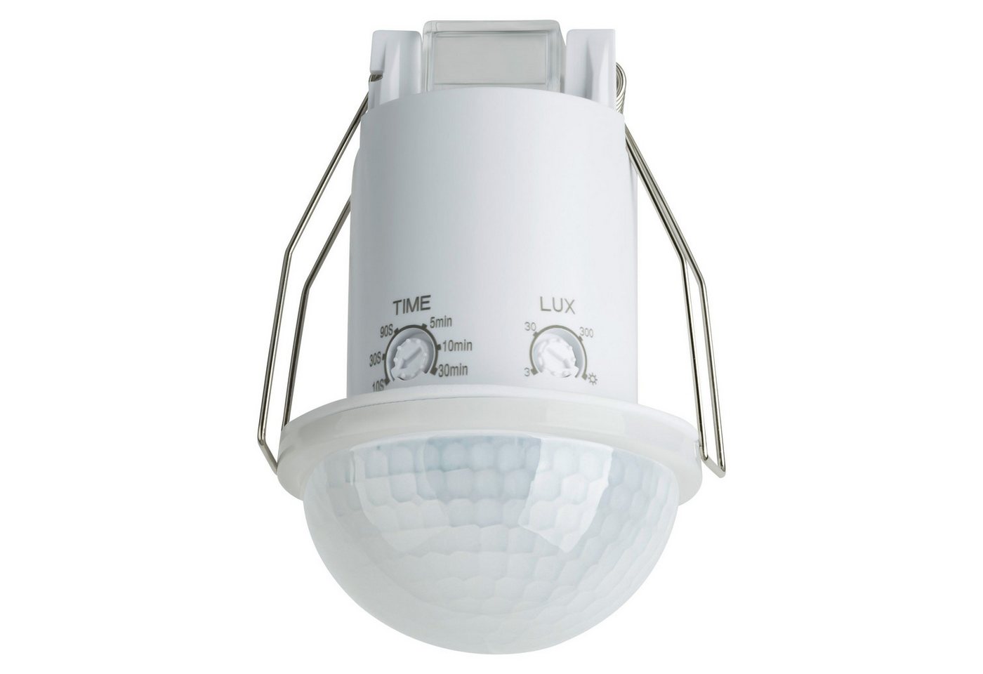 SEBSON Bewegungsmelder Präsenzmelder Unterputz Decke IP54 360° Sensor Einbauloch Ø45-48mm, (1-St), Innen und Außen geeignet, programmierbar, LED geeignet 600W, 3 Draht von SEBSON