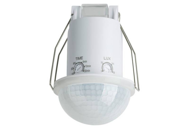 SEBSON Bewegungsmelder Präsenzmelder Unterputz Decke IP54 360° Sensor Einbauloch Ø45-48mm, (1-St), Innen und Außen geeignet, programmierbar, LED geeignet 600W, 3 Draht von SEBSON