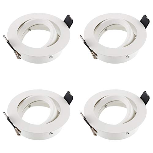 SEBSON Gehäuse für Einbaustrahler mit GU10 Fassung LED Halogen 230V - Schwenkbarer Einbaurahmen, Lochdurchmesser 75mm (min. 73mm, max. 77mm) für Deckenbeleuchtung - 4er Set SEBSON Gehäuse für Einbaustrahler mit GU10 Fassung LED Halogen 230V - Schwenkbarer Einbaurahmen, Lochdurchmesser 75mm (min. 73mm, max. 77mm) für Deckenbeleuchtung - 4er Set von SEBSON