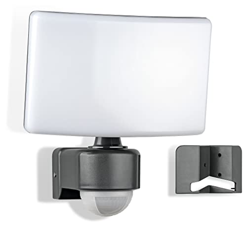 SEBSON LED Außenleuchte Bewegungsmelder IP65 - Wand-/ Eckmontage - Außenlampe anthrazit 19W 1700lm 6000K - Wandleuchte Sensor 10m/ 180° - Außen Strahler von SEBSON