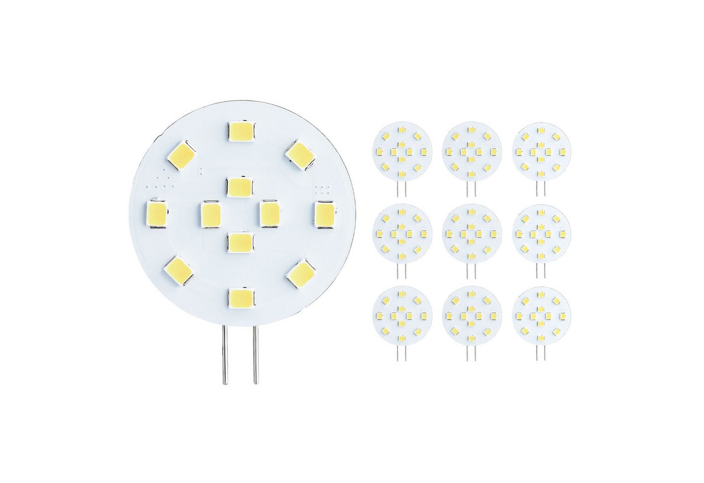 SEBSON LED-Leuchtmittel LED Lampe G4 warmweiß 3W GU4 Stiftsockel 12V Leuchtmittel - 10er Pack von SEBSON