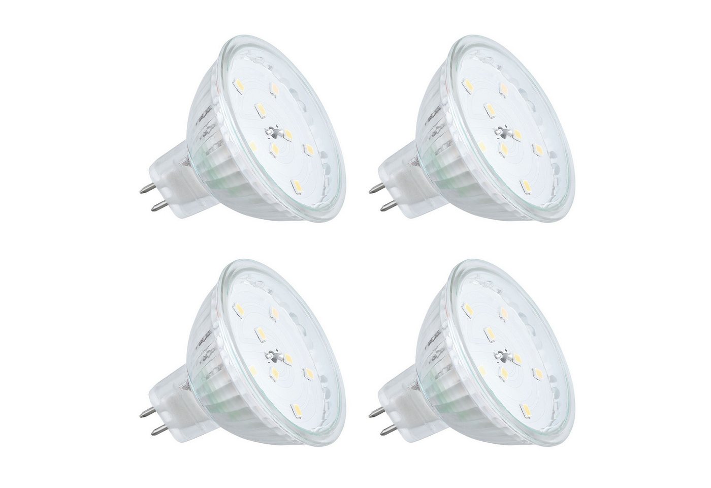 SEBSON LED-Leuchtmittel LED Lampe GU5.3 / MR16 warmweiß 3.5W 12V DC Leuchtmittel - 4er Pack von SEBSON