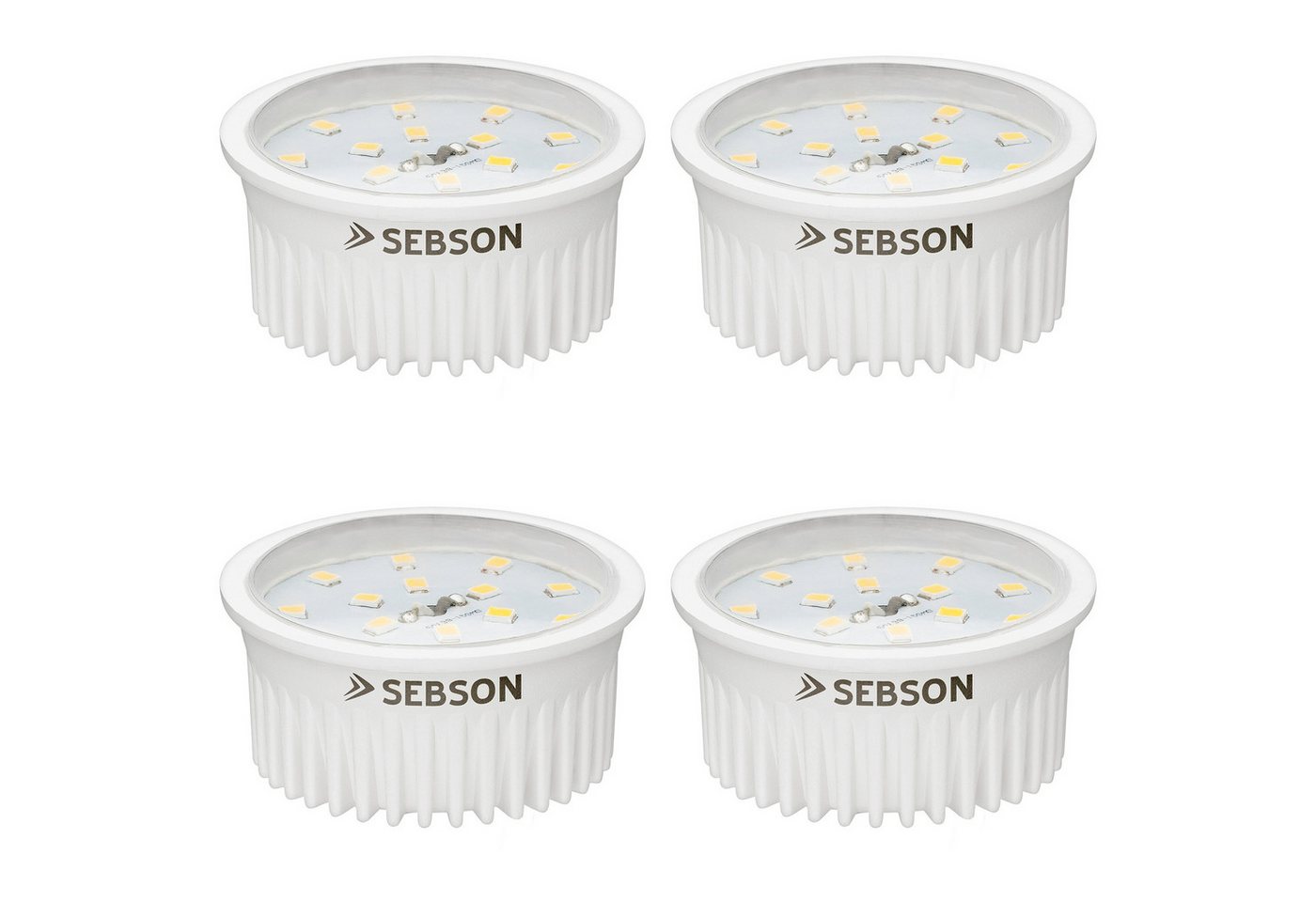 SEBSON LED-Leuchtmittel LED Modul 5W ultra flach ø50x26mm Einbaustrahler 230V  4er Pack von SEBSON