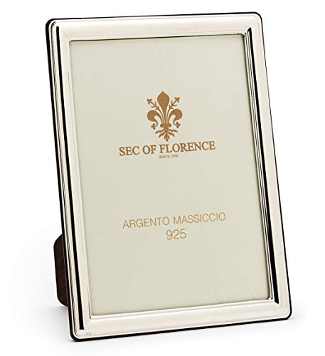 SEC OF FLORENCE Solid 925 Sterling Silber Photo Picture Frame 7370/13 x 18 cm - 5,1 x 7,1 Zoll von SEC OF FLORENCE