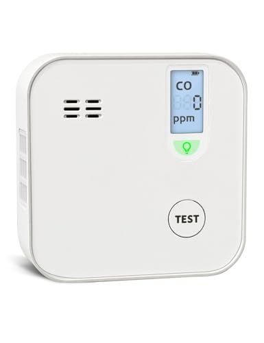 SECAIR Kohlenmonoxid Melder 10-Jahres-Sensor Leben mit 10-Jahres-Batterie und LCD-Display Reise tragbare CO Melder(Klein Stand Alone Gerät) von SECAIR