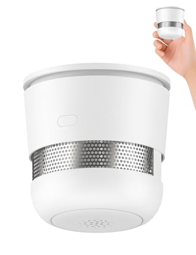 SECAIR Mini Rauchmelder 10 Jahre Batterie Feuermelder Brandmelder Rauchwarnmelder Brandschutz Feueralarm geprüft nach EN 14604 (Ø52mm klein modern Rauchmelder) von SECAIR
