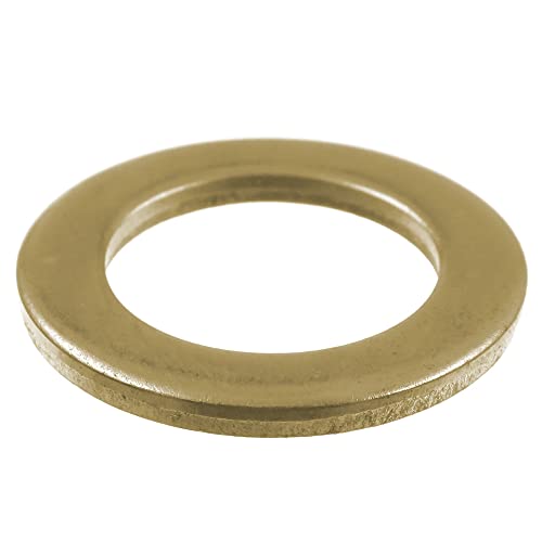 SECCARO Fitschenringe zur Erhöhung von Türen, Ø 8.2 x 12.0 x 2.0 mm, Eisen vermessingt, 20 Stück von SECCARO