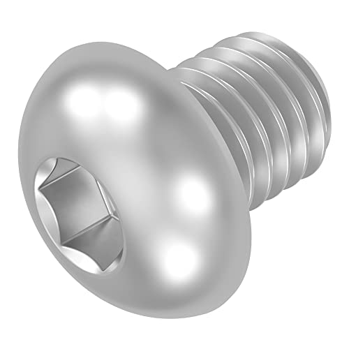 SECCARO Flachkopfschraube M5 x 6 mm, Edelstahl V2A VA A2, ISO 7380, Innensechskant, 20 Stück von SECCARO