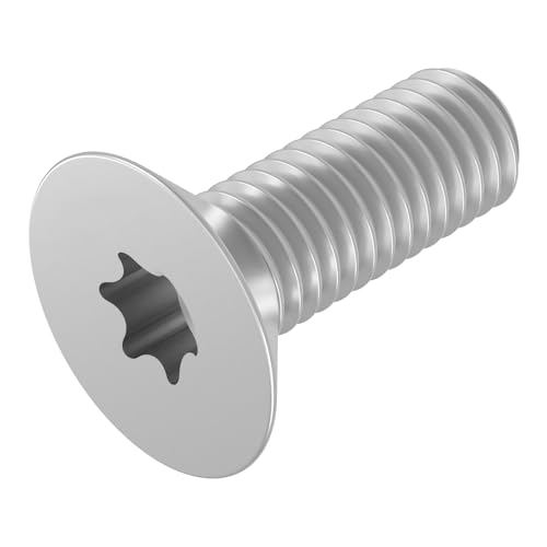 SECCARO Senkschraube M2 x 6 mm, Edelstahl V2A VA A2, ISO 14581, Innensechsrund (TX), Vollgewinde, 20 Stück von SECCARO