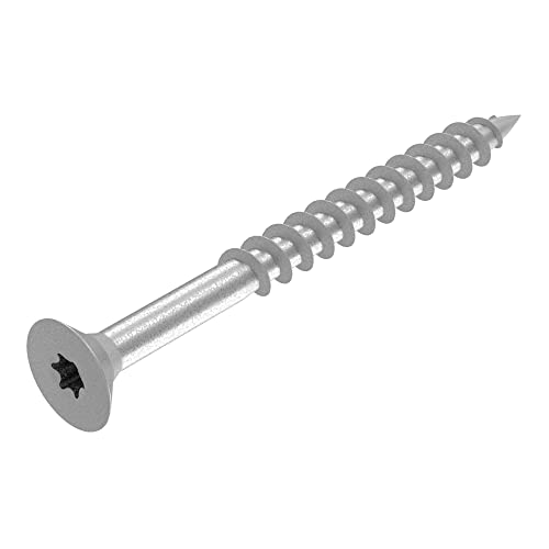 SECCARO Spanplattenschraube 3 x 35 mm, Edelstahl V2A VA A2, Holzschraube mit Teilgewinde, TX/Innensechsrund 200 Stück von SECCARO