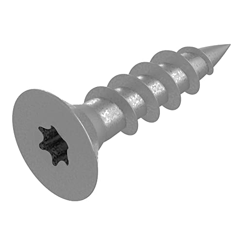 SECCARO Spanplattenschraube 4 x 16 mm, Edelstahl V2A VA A2, Holzschraube mit Vollgewinde, TX/Innensechsrund 500 Stück von SECCARO