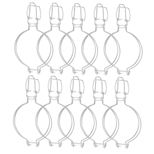 SECFOU 10 Stück Verschlussschnalle Einmachglasgestell Einweckklammern Schnallenring Aus Metall Zubehör Für Glasbehälter Befestigungselemente Aus Metall Verschlussclip Aus Rostfreier Stahl SECFOU 10 Stück Verschlussschnalle Einmachglasgestell Einweckklammern Schnallenring Aus Metall Zubehör Für Glasbehälter Befestigungselemente Aus Metall Verschlussclip Aus Rostfreier Stahl von SECFOU