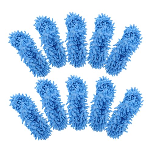 SECFOU 10 Stück Mikrofaser Bodenreinigung Hausschuhe Abnehmbare Waschbare und Geräuscharme Mop Slippers für Damen und Herren Super Saugfähig für Küche Wohnzimmer Schlafzimmer SECFOU 10 Stück Mikrofaser Bodenreinigung Hausschuhe Abnehmbare Waschbare und Geräuscharme Mop Slippers für Damen und Herren Super Saugfähig für Küche Wohnzimmer Schlafzimmer von SECFOU